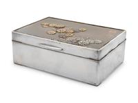 A Silver Mounted Hardwood Hinged Box