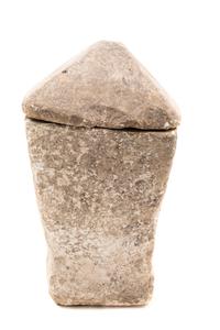 A Carved Limstone Burial Urn and Cover Height 21 inches. — PACIFIC BASIN (MINDANAO, PHILIPPINES), 200 B.C.E.-200 C.E.