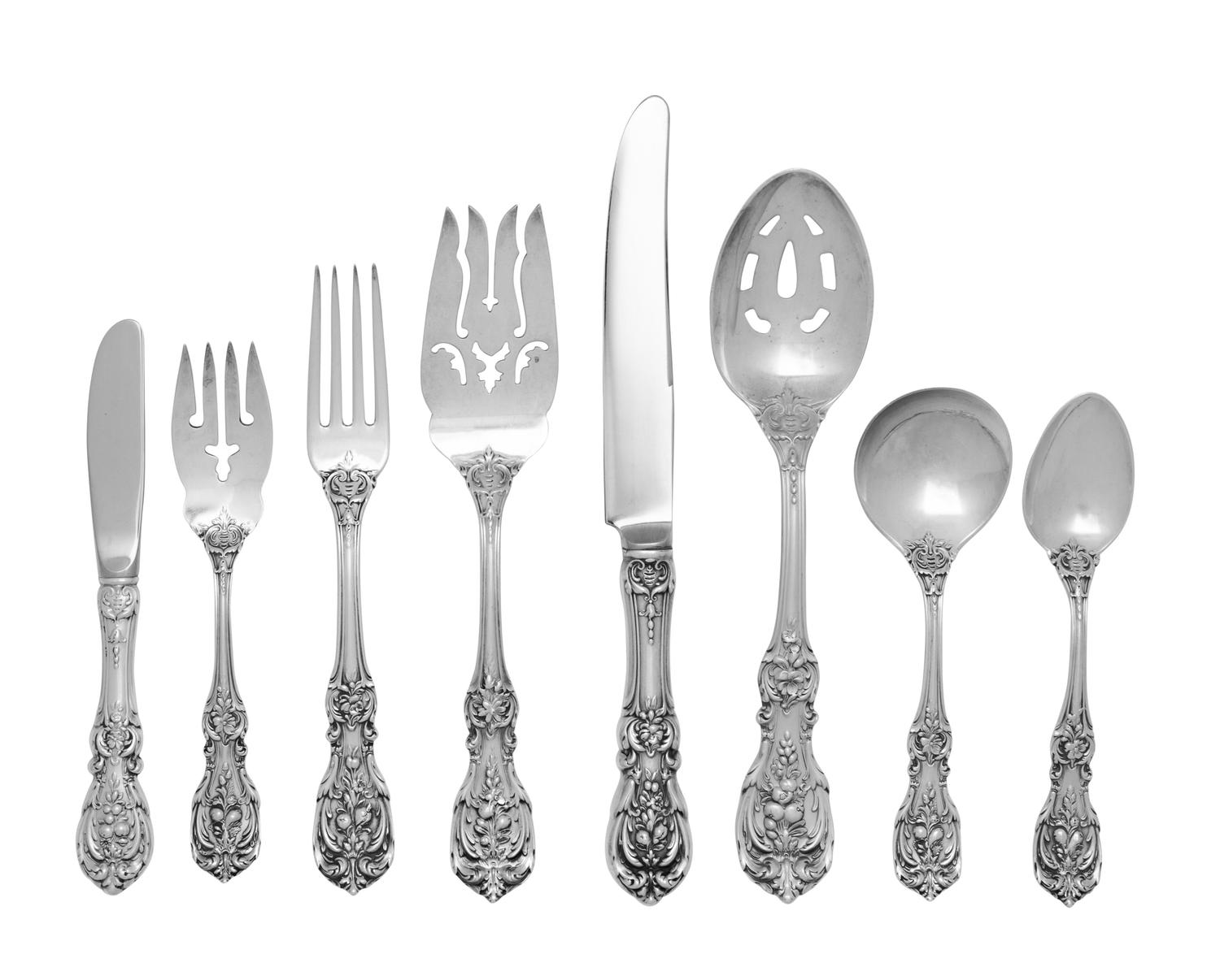 A Cartier-Retailed Francis I Silver Flatware Service