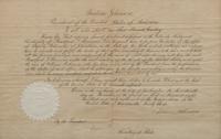 [Presidential] Johnson, Andrew. Manuscript Document, signed