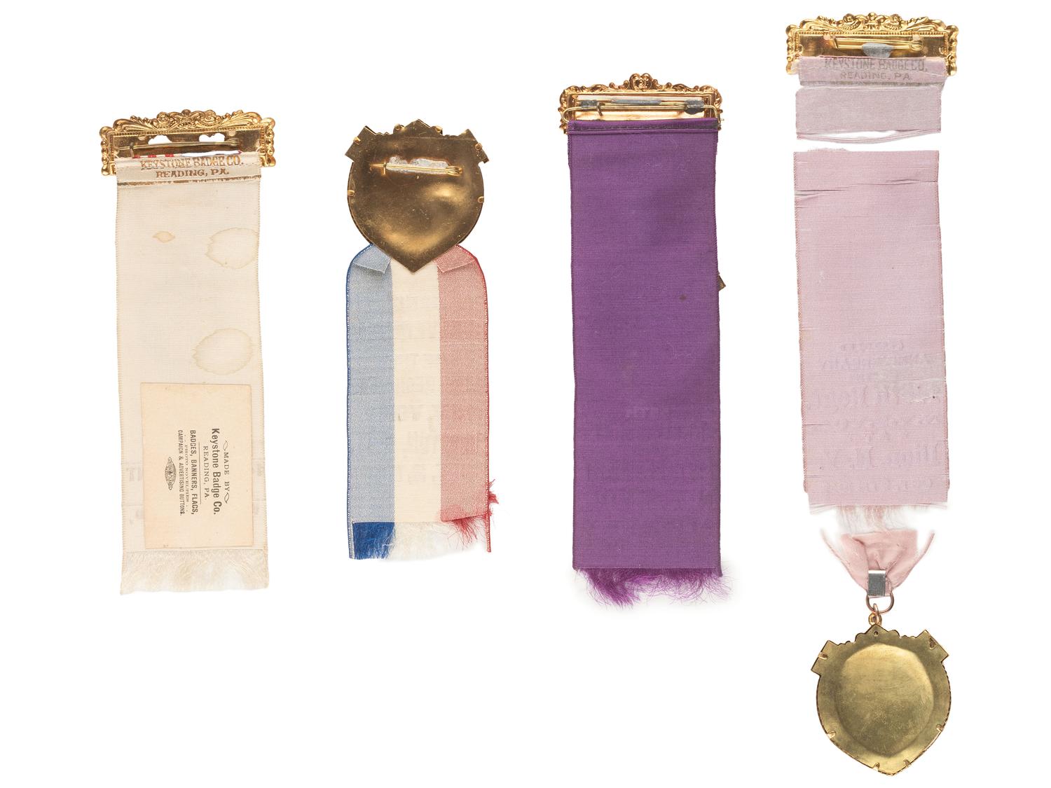 [CIVIL WAR]. 21 GAR ribbons and badges representing various regiments, incl. 146 NY Vols.