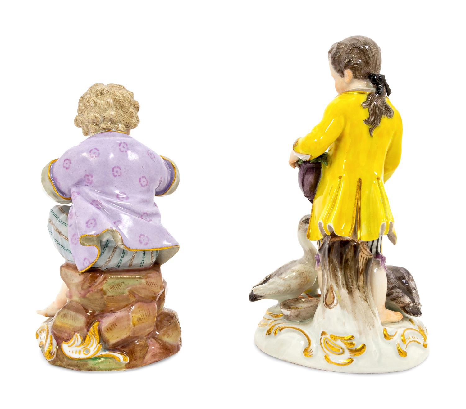 A Meissen Porcelain Group of Boys