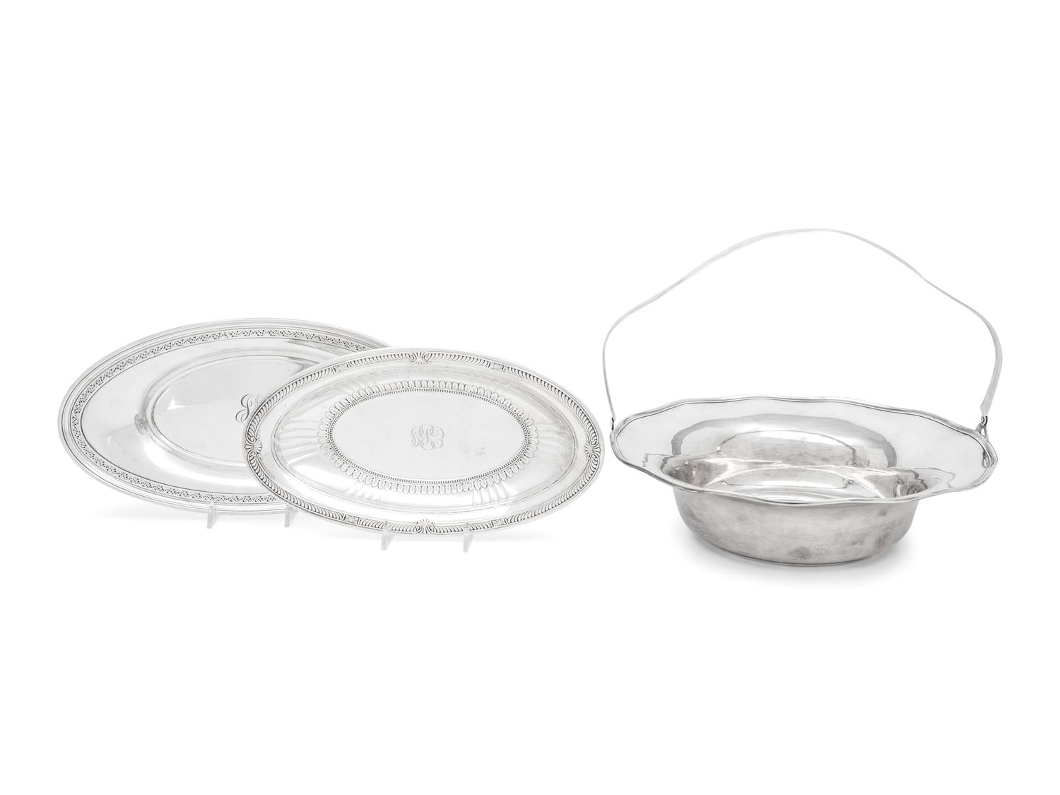 Three American Silver Serving Articles