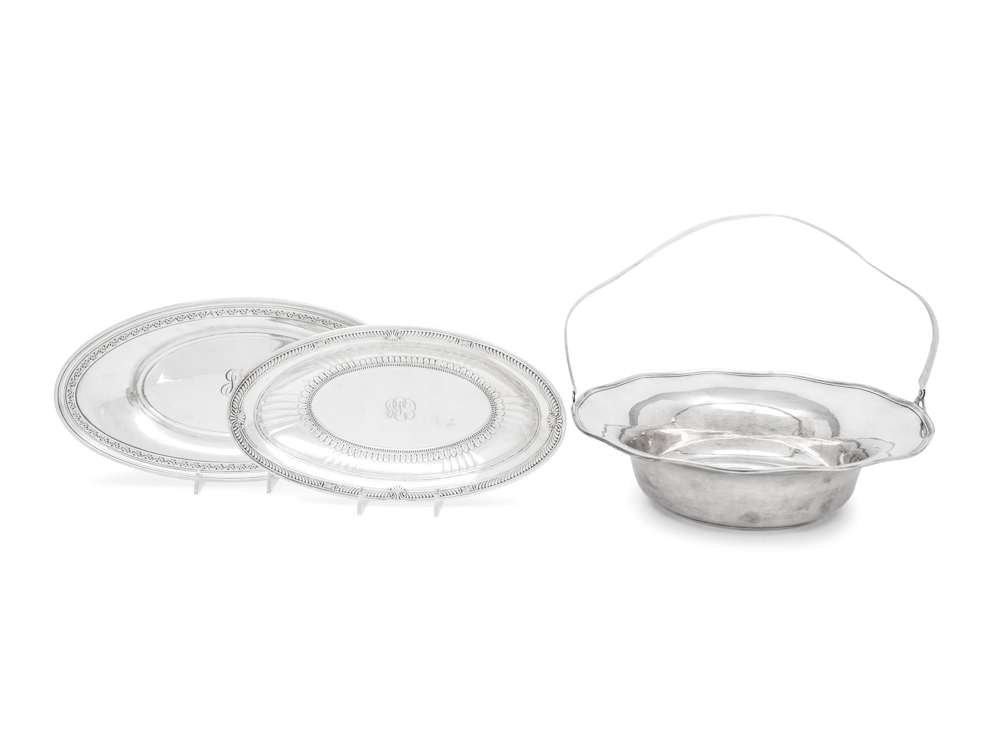 Three American Silver Serving Articles