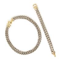 A Collection of Sterling Silver, 14 Karat Yellow Gold, and Garnet Jewelry, David Yurman, 105.90 dwts.