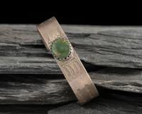 Navajo Ingot and Turquoise Cuff Bracelet