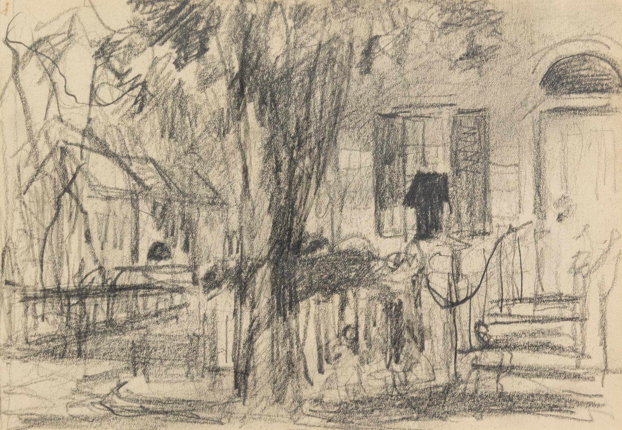 Walter Biggs, (American, 1886–1968), A Group of Five Exterior Sketches