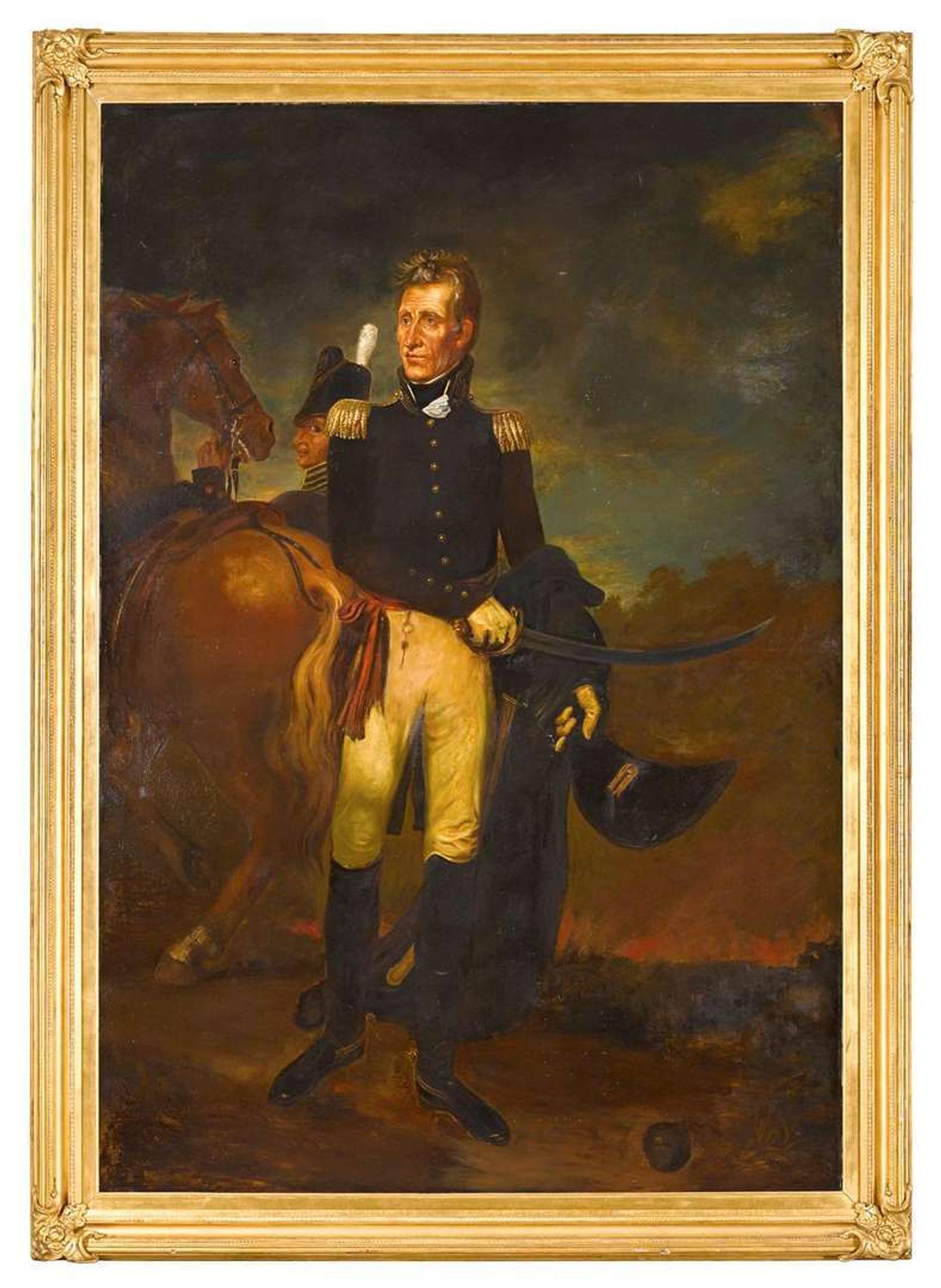 Attributed to Emanuel Leutze (1816-1868) portrait of andrew jackson (1767-1845)