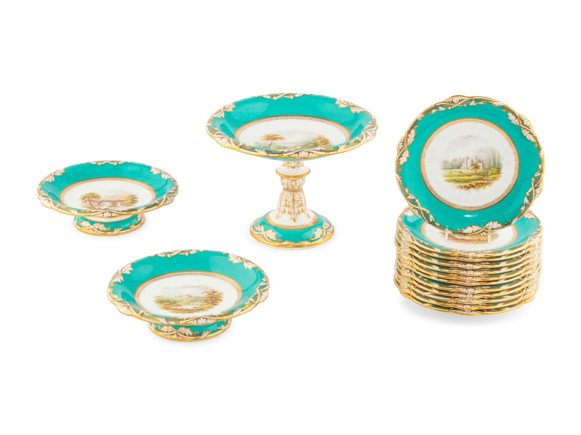 A Davenport Porcelain Desert Service