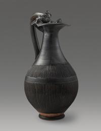 An Apulian Black-Glazed Oinochoe