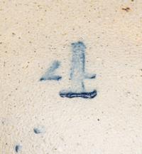 A Myers and Hall Four-Gallon 'Centennial' Stencil Decorated Jug
