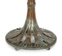 A Leaded Glass and Bronze Table Lamp
