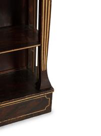 A Pair of Regency Style Grain-Painted and Gilt Metal-Mounted Diminutive Bookcases
