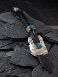 Sterling Silver and Bisbee Turquoise Ranger Buckle Set