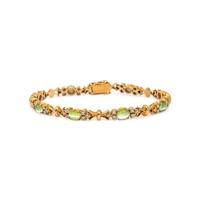 CAT'S EYE CHRYSOBERYL AND DIAMOND BRACELET