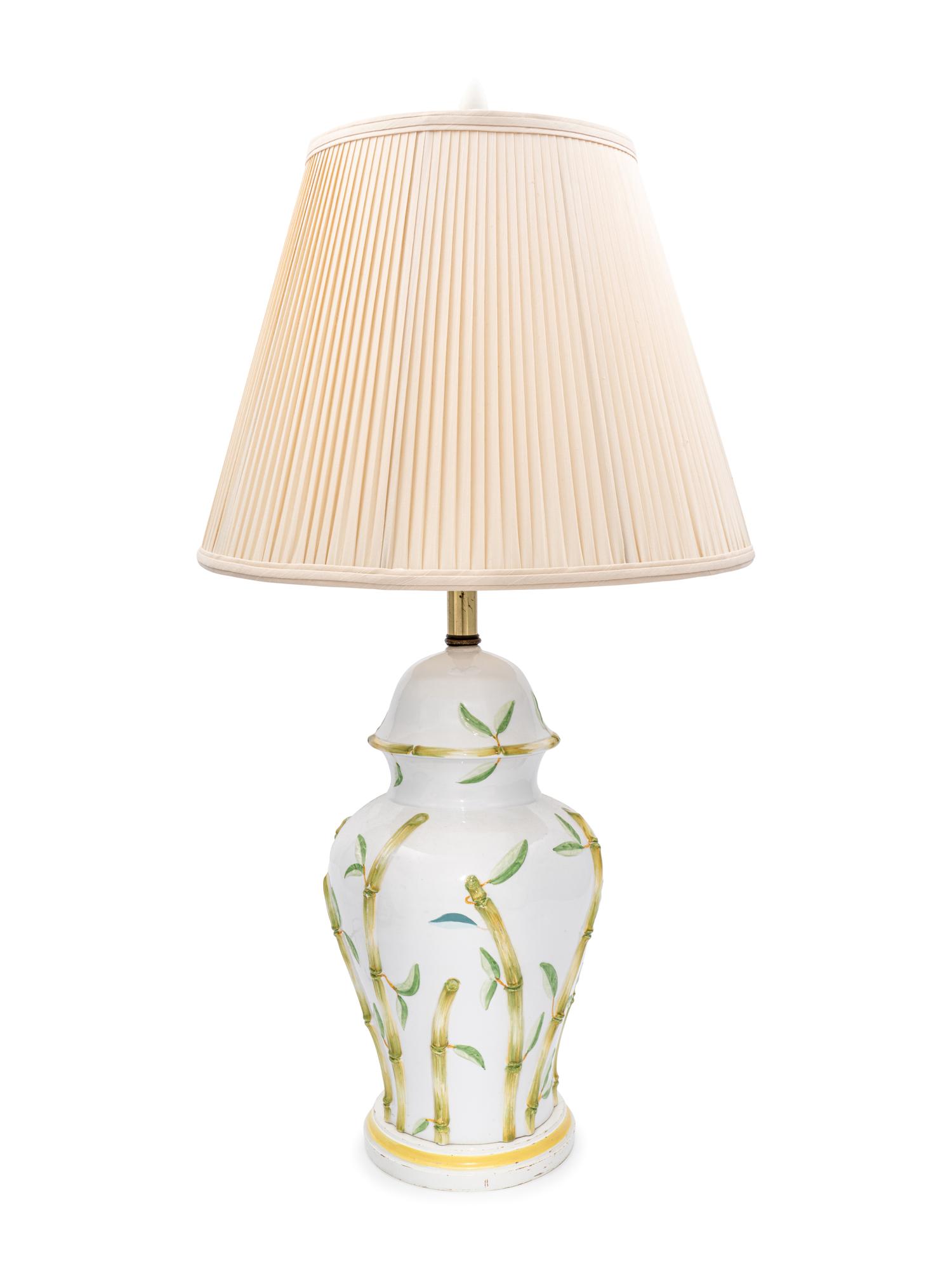 Three Glazed Ceramic Table Lamps