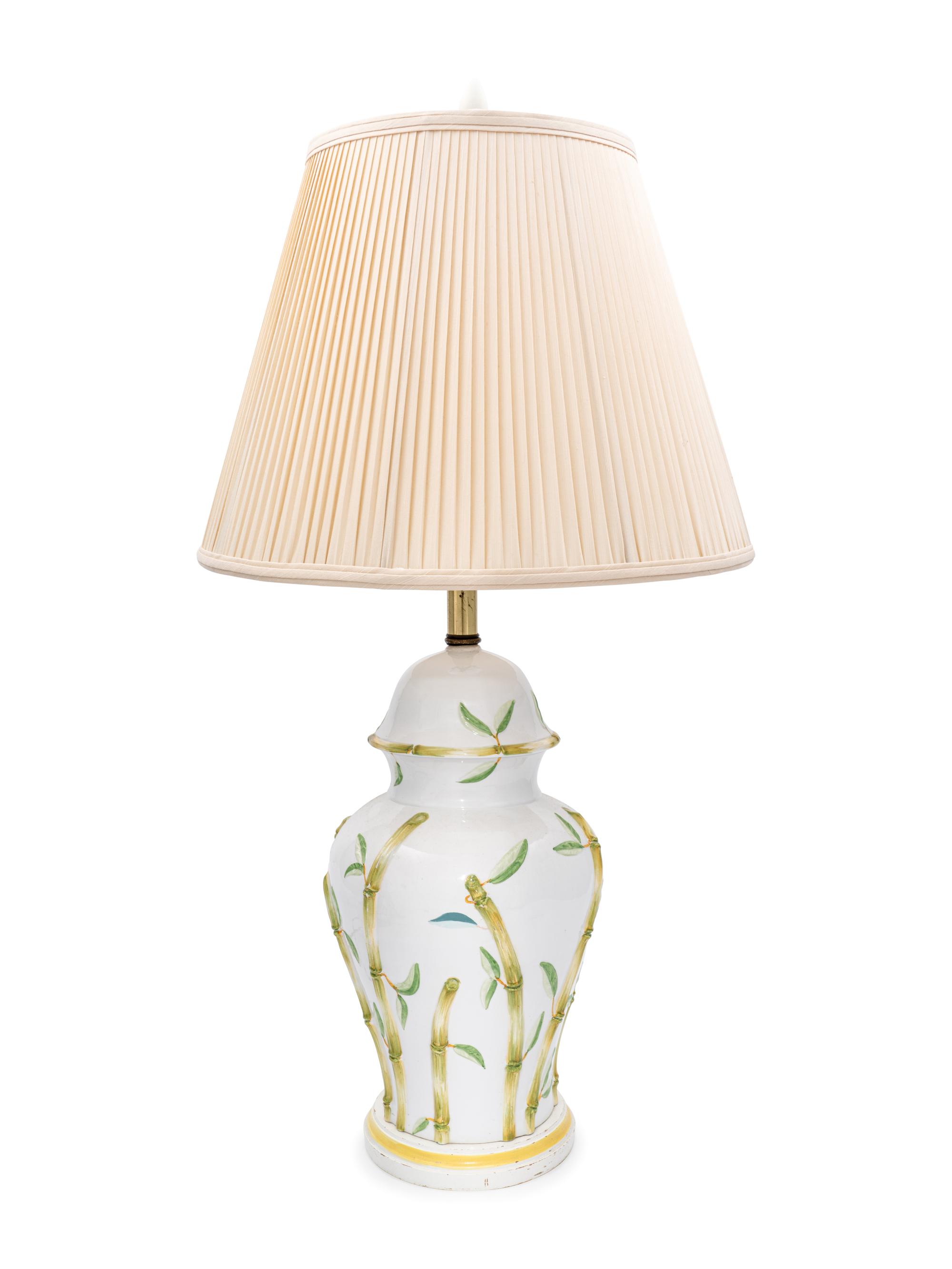 Three Glazed Ceramic Table Lamps