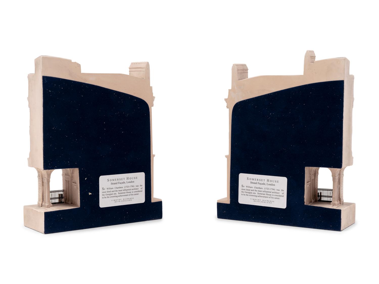 A Pair of Timothy Richards Resin Architectural Book Ends