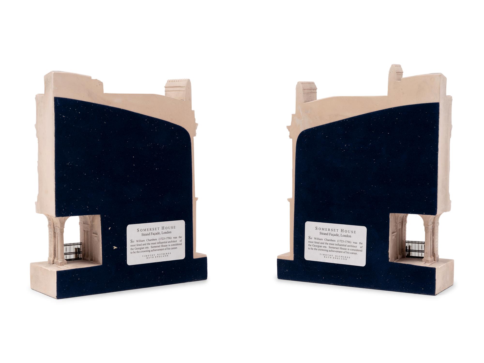 A Pair of Timothy Richards Resin Architectural Book Ends