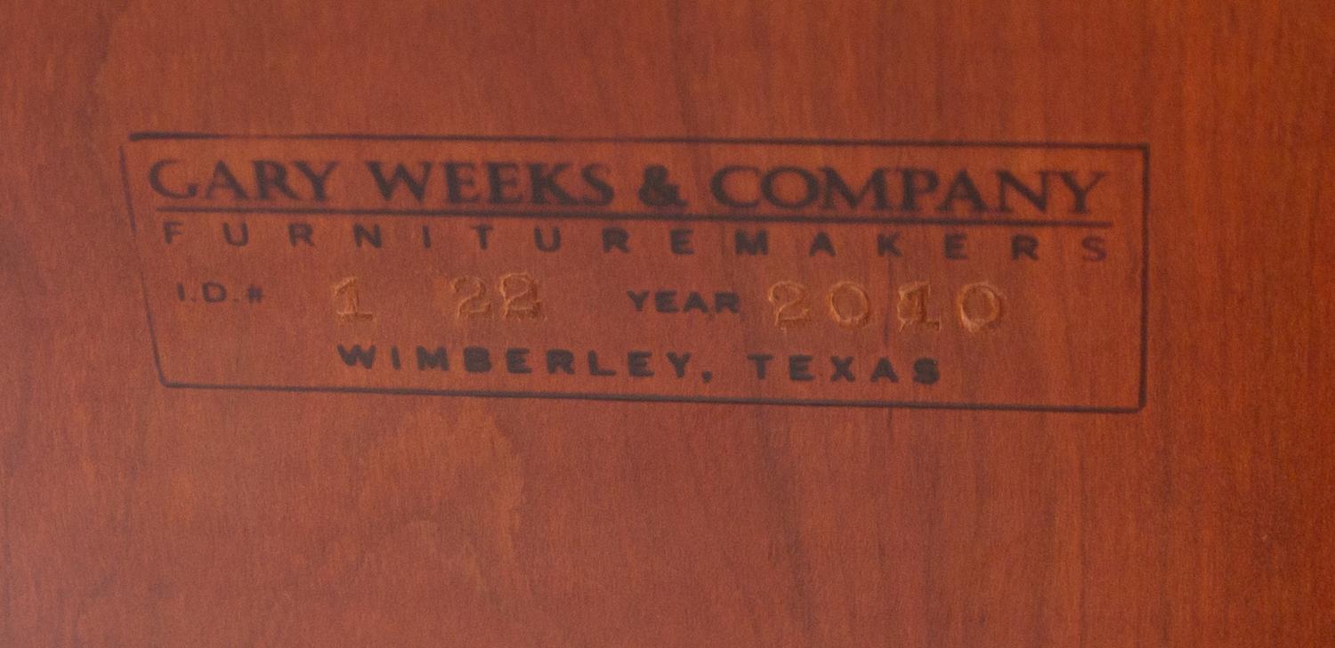 A Gary Weeks Studio Cherrywood Trestle Dining Table