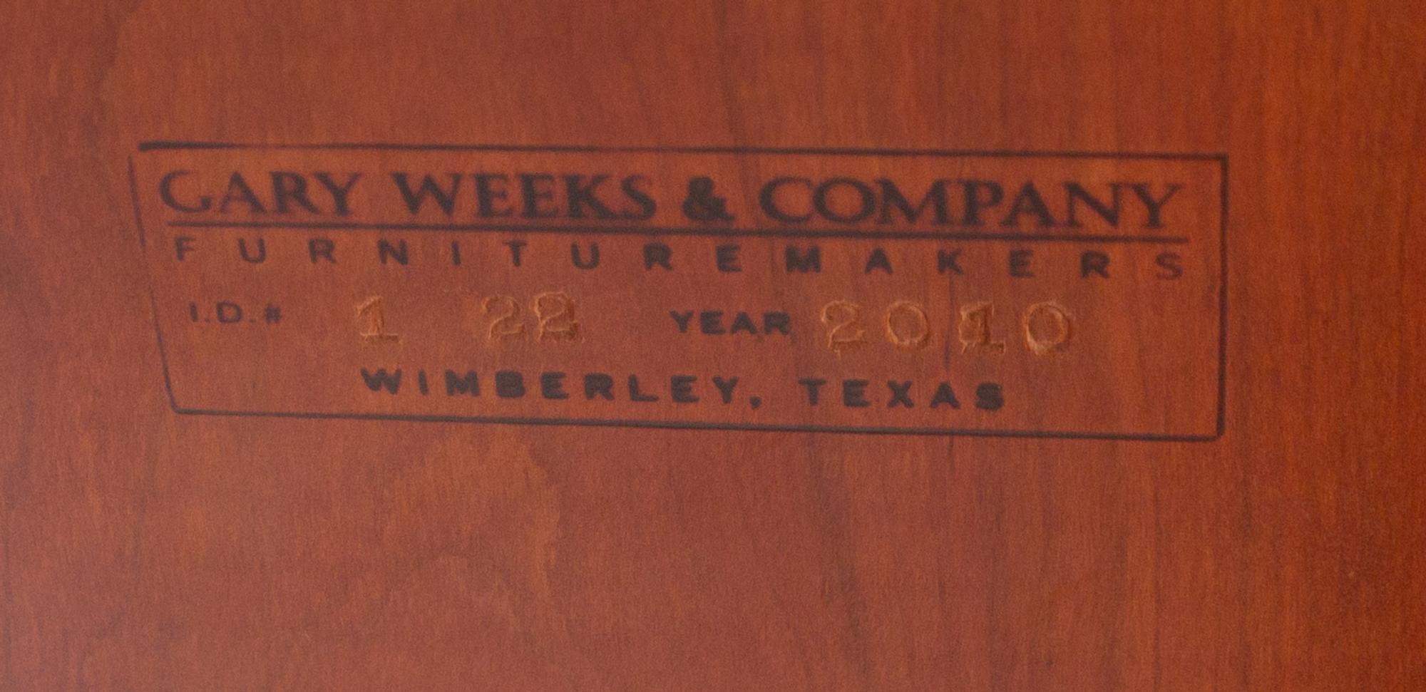 A Gary Weeks Studio Cherrywood Trestle Dining Table
