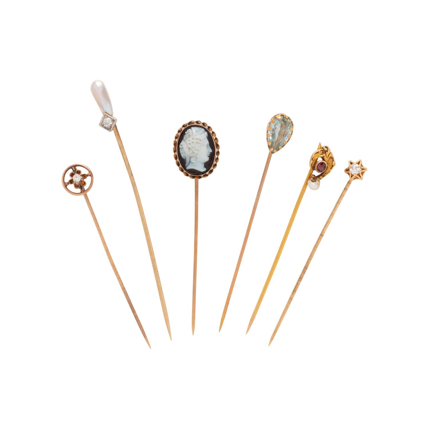 COLLECTION OF ANTIQUE STICK PINS