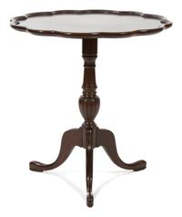 A Chippendale Style Mahogany Tea Table Height 27 x diameter 26 inches. — 20TH CENTURY