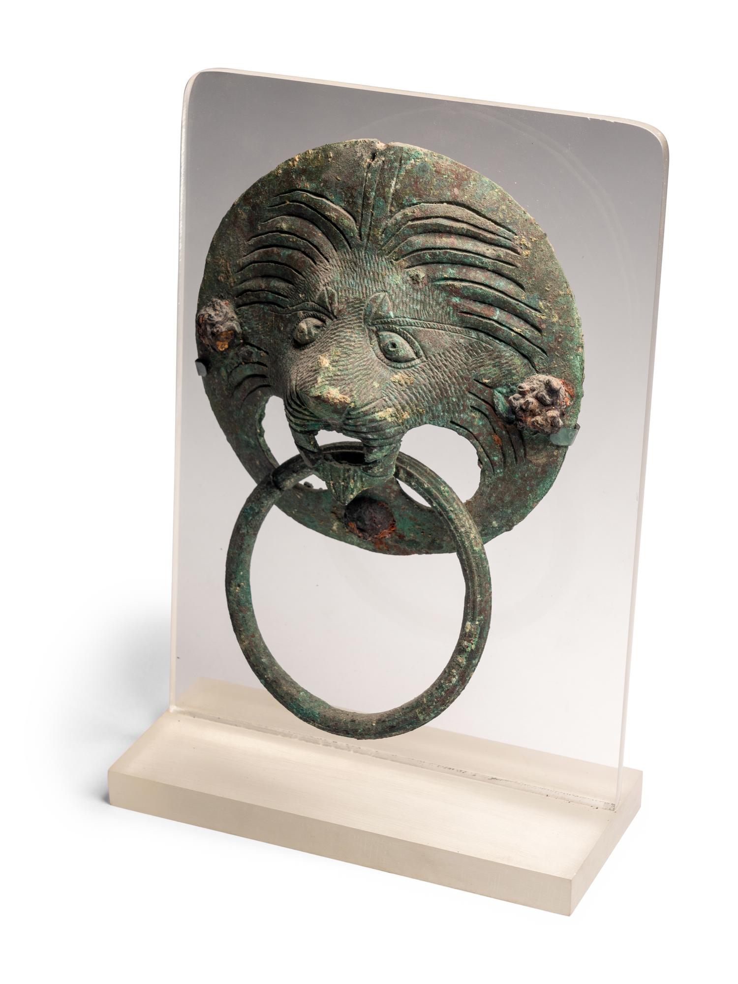 A Roman Bronze Lion Handle