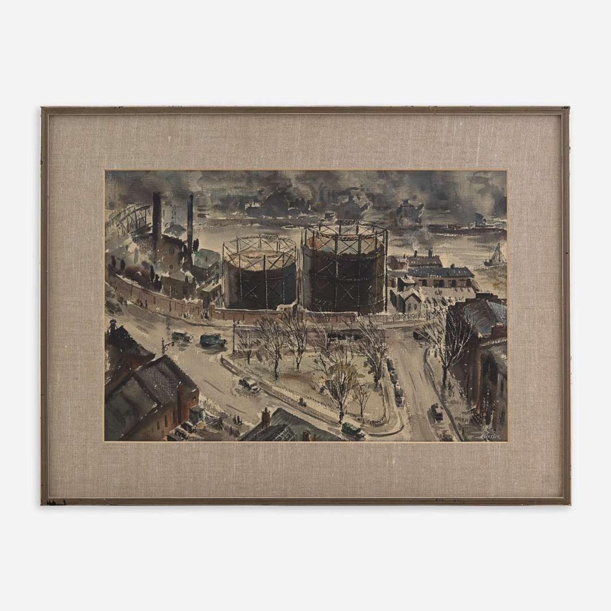 Henry Martin Gasser (American, 1909-1981) Industrial Landscape