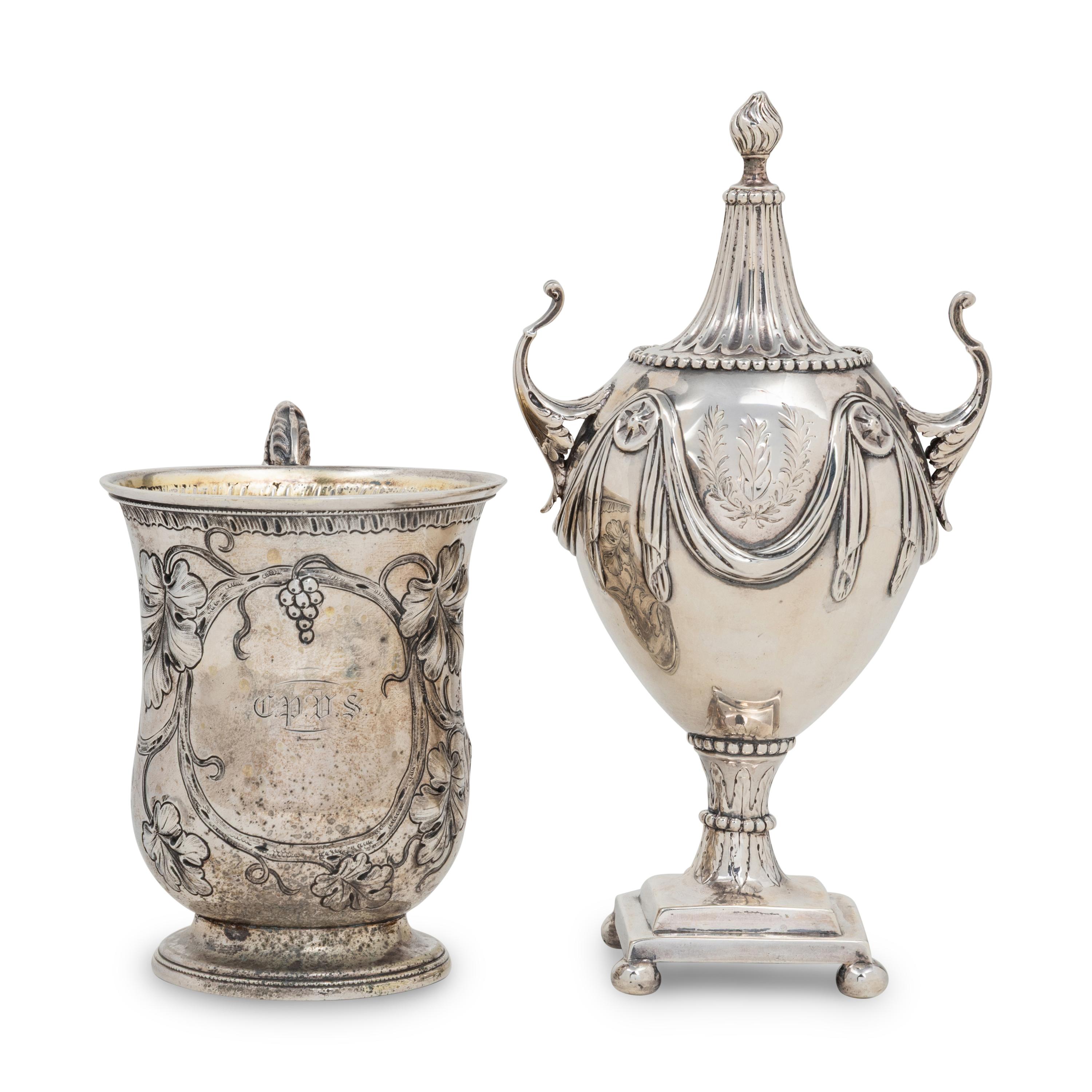 An English Silver Covered Jar