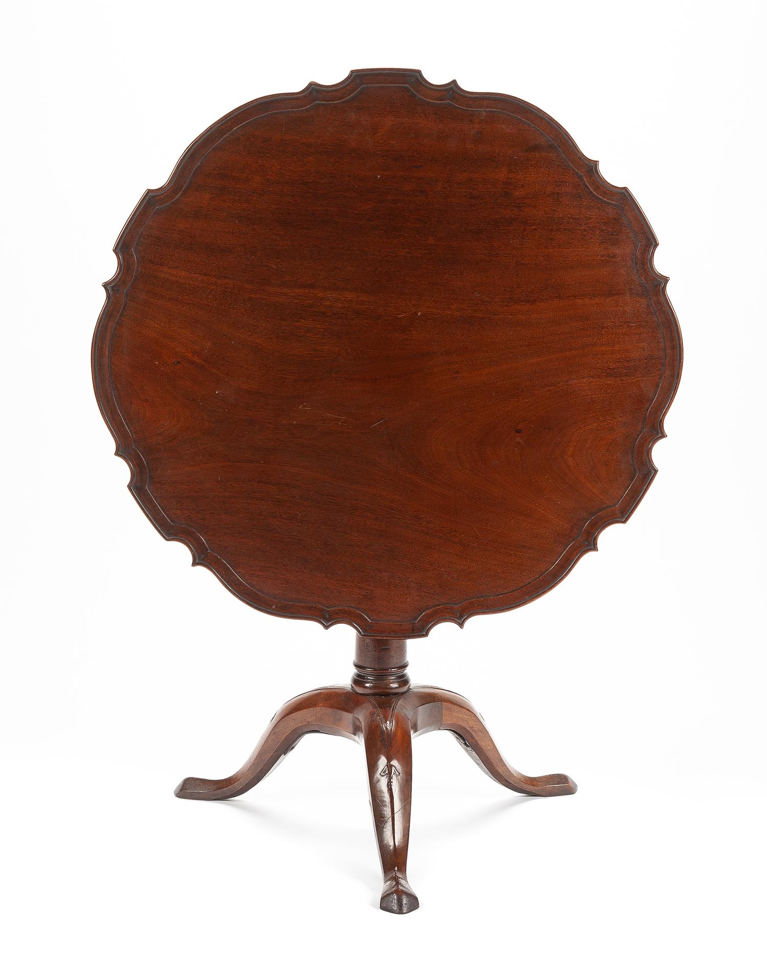 A Georgian Style Mahogany Tilt-Top Tea Table Height 28 x diameter of top 34 inches. — 19TH CENTURY