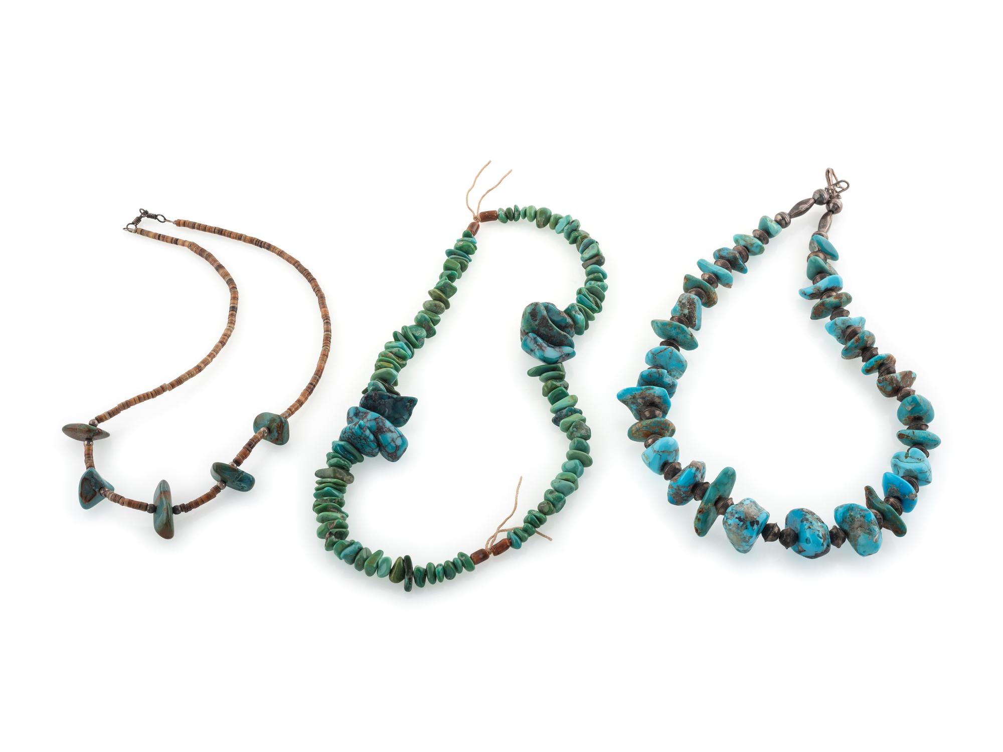 Pueblo Turquoise Necklaces and Joclas