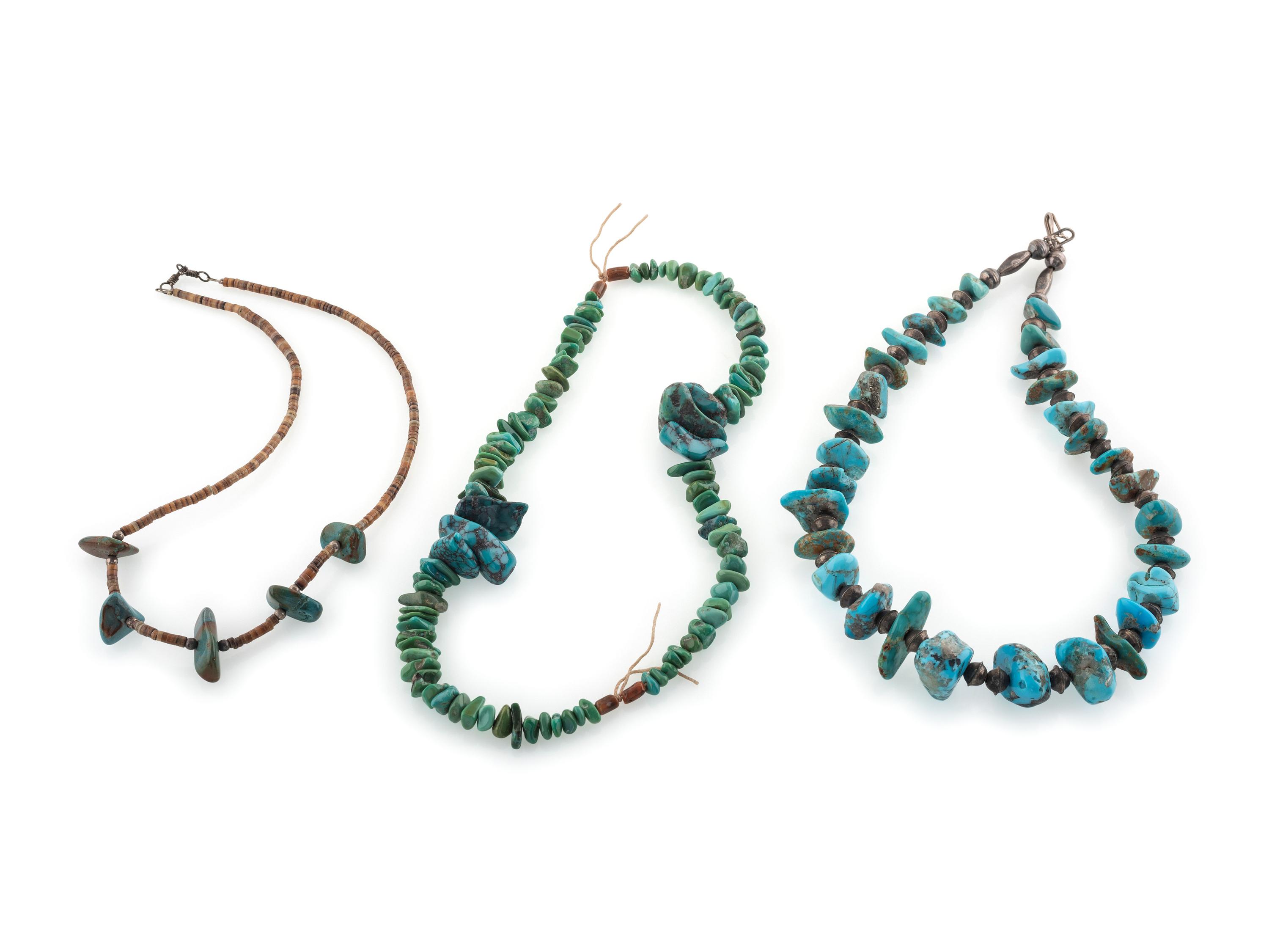 Pueblo Turquoise Necklaces and Joclas