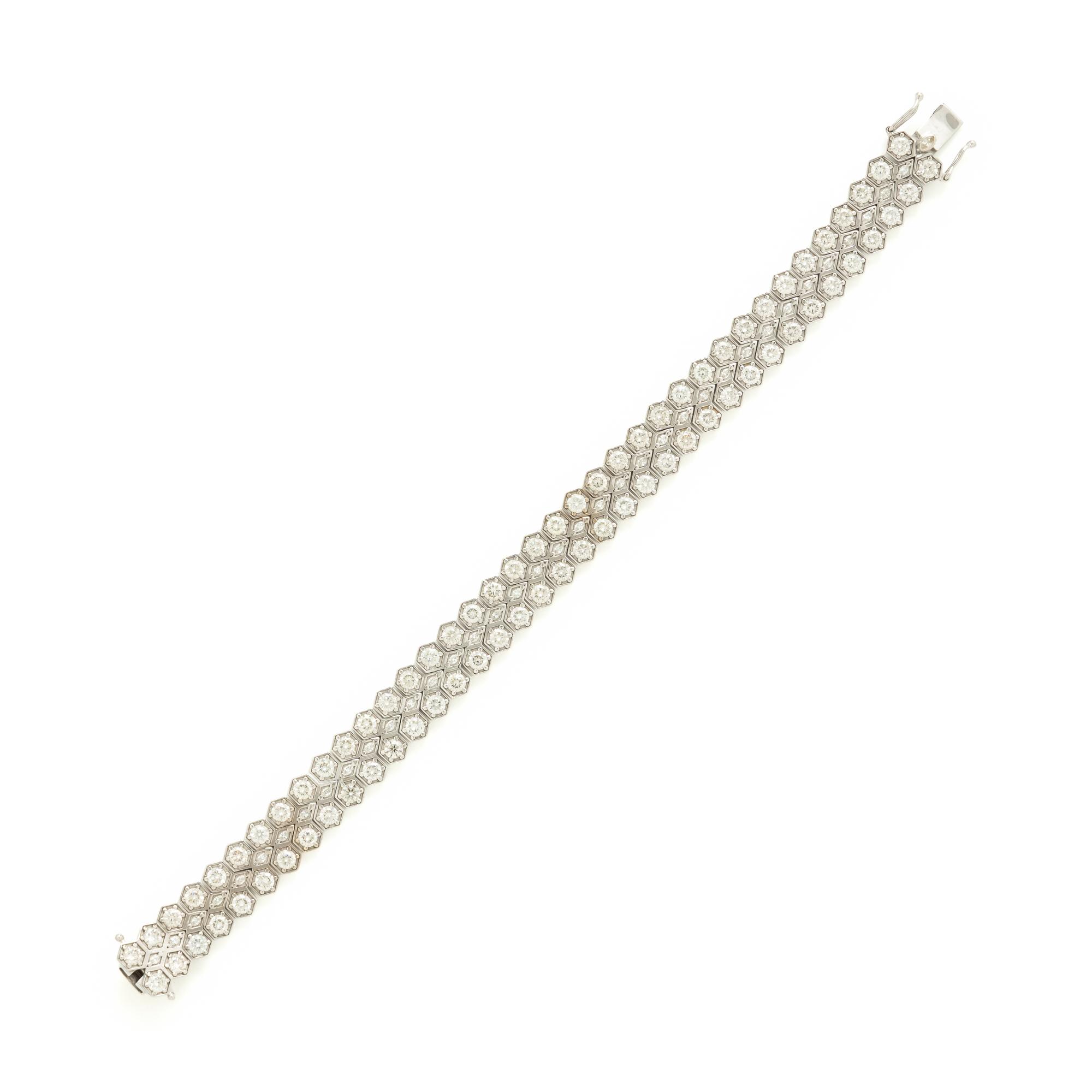 Diamond and White Gold Bracelet