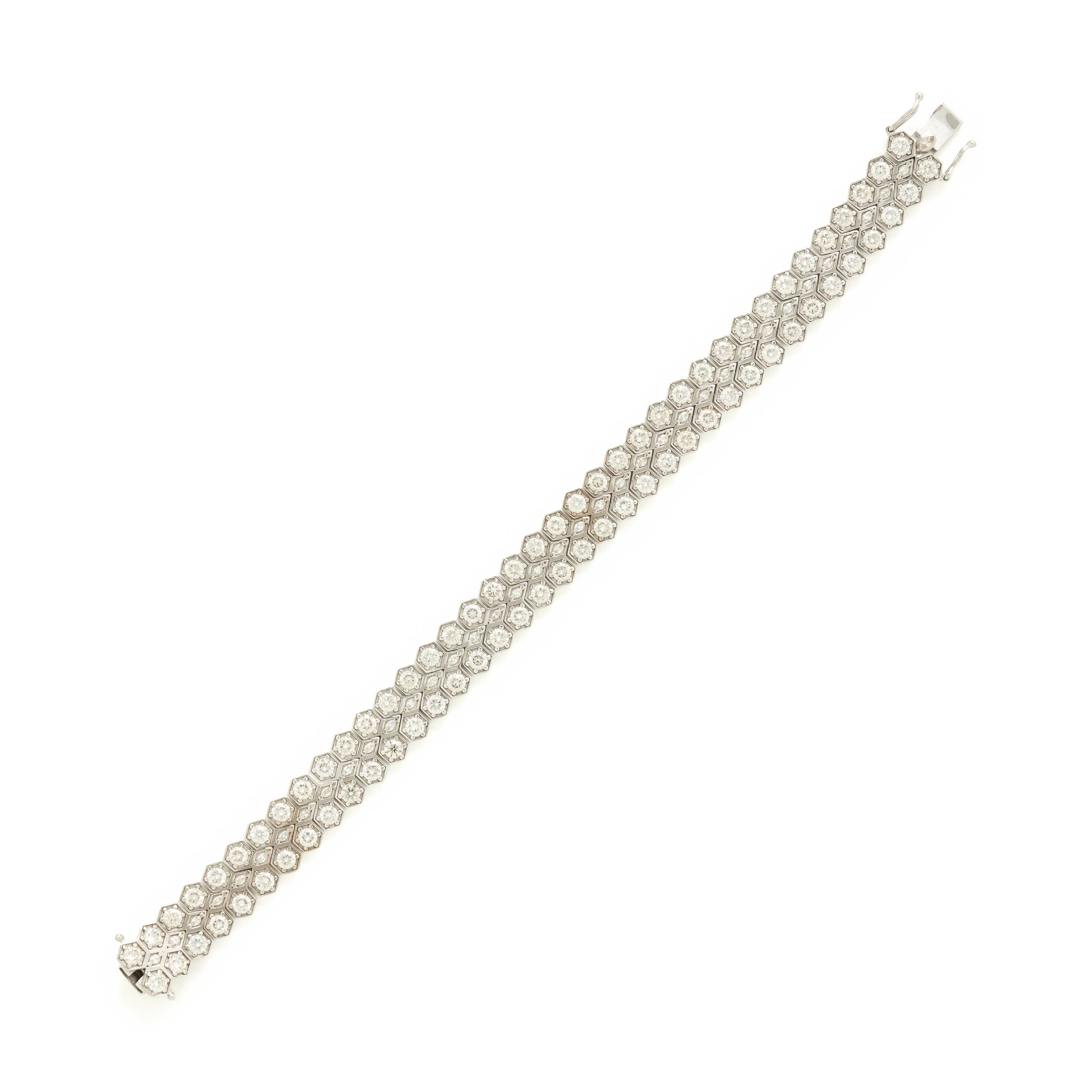 Diamond and White Gold Bracelet