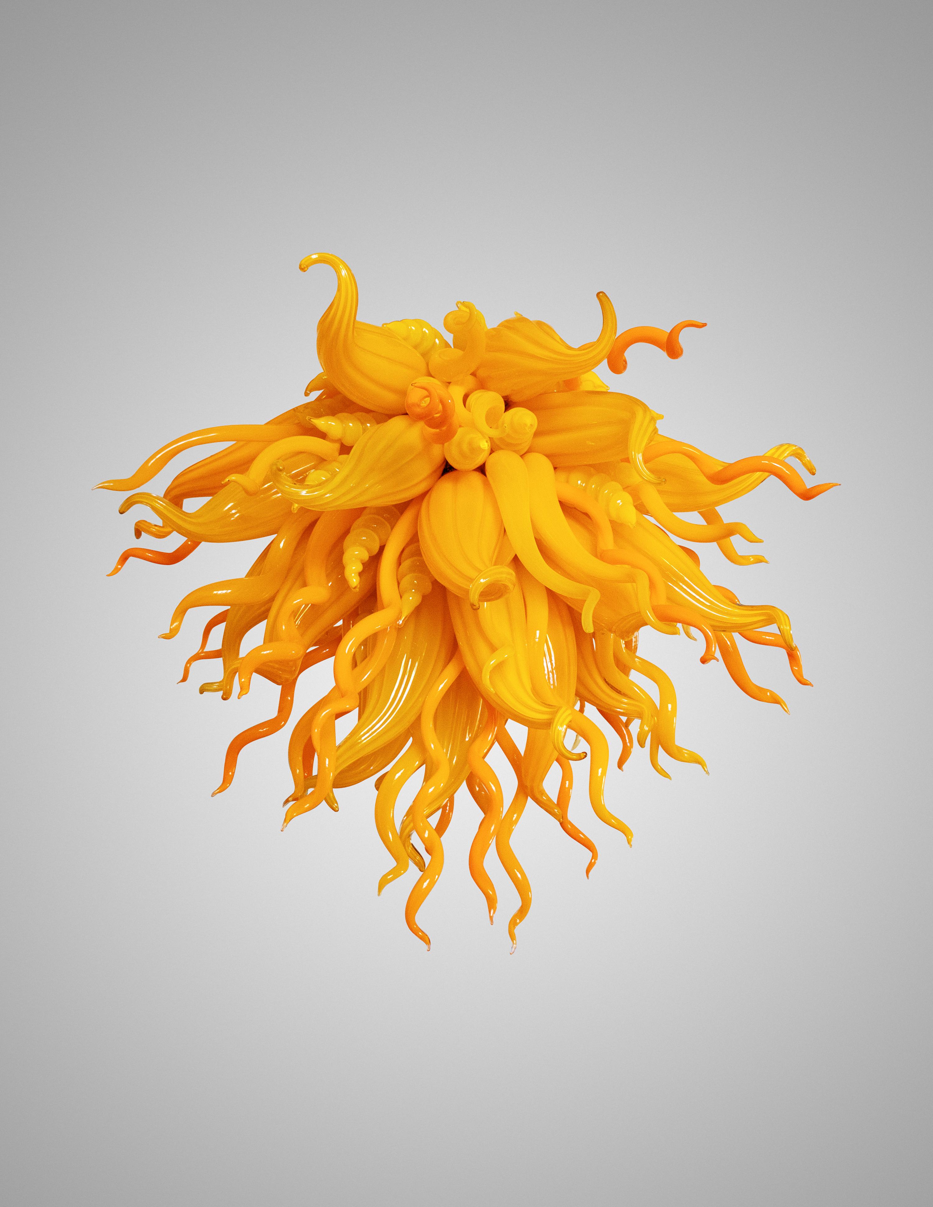 Yellow-Orange Hornet Chandelier, c. 1997