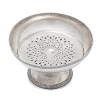 A Neoclassical Sterling Silver Ice Bowl with Pierced Drain