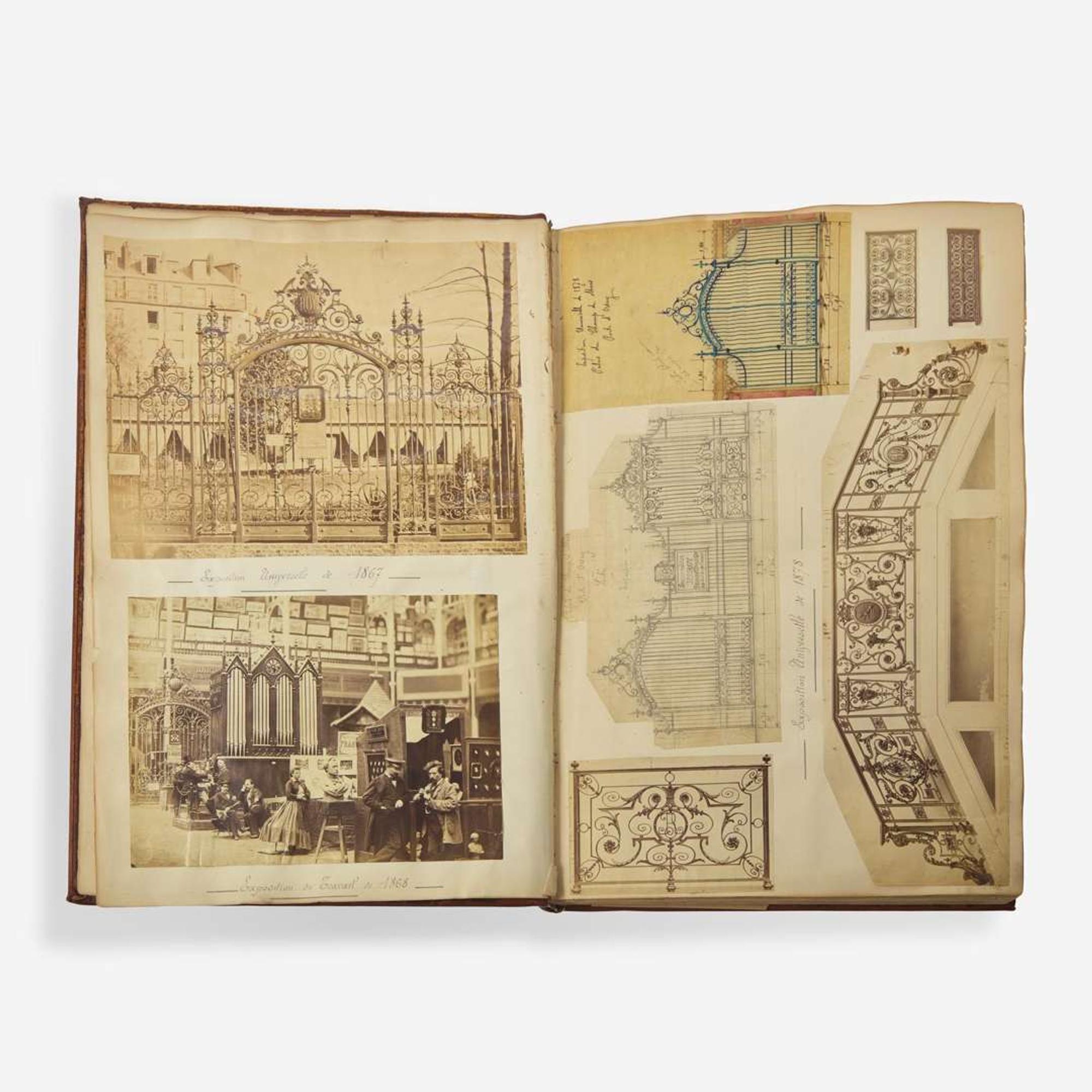 From the Library of Samuel Yellin Scrapbook of Second Empire and Belle Époque Ironwork, France, circa 1910