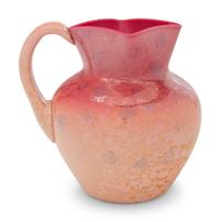 A New England Wild Rose Agata Glass Water Pitcher