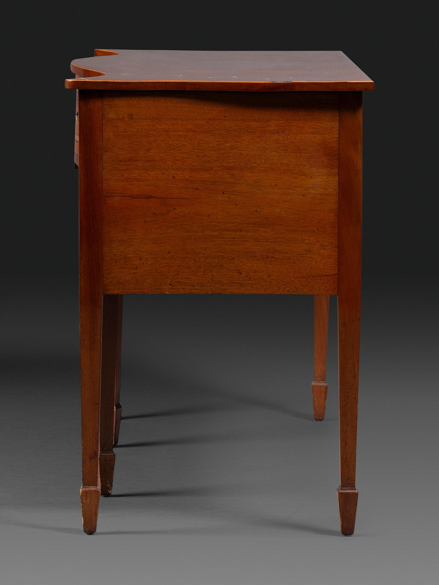 A Federal Inlaid Mahogany Serpentine Front Sideboard