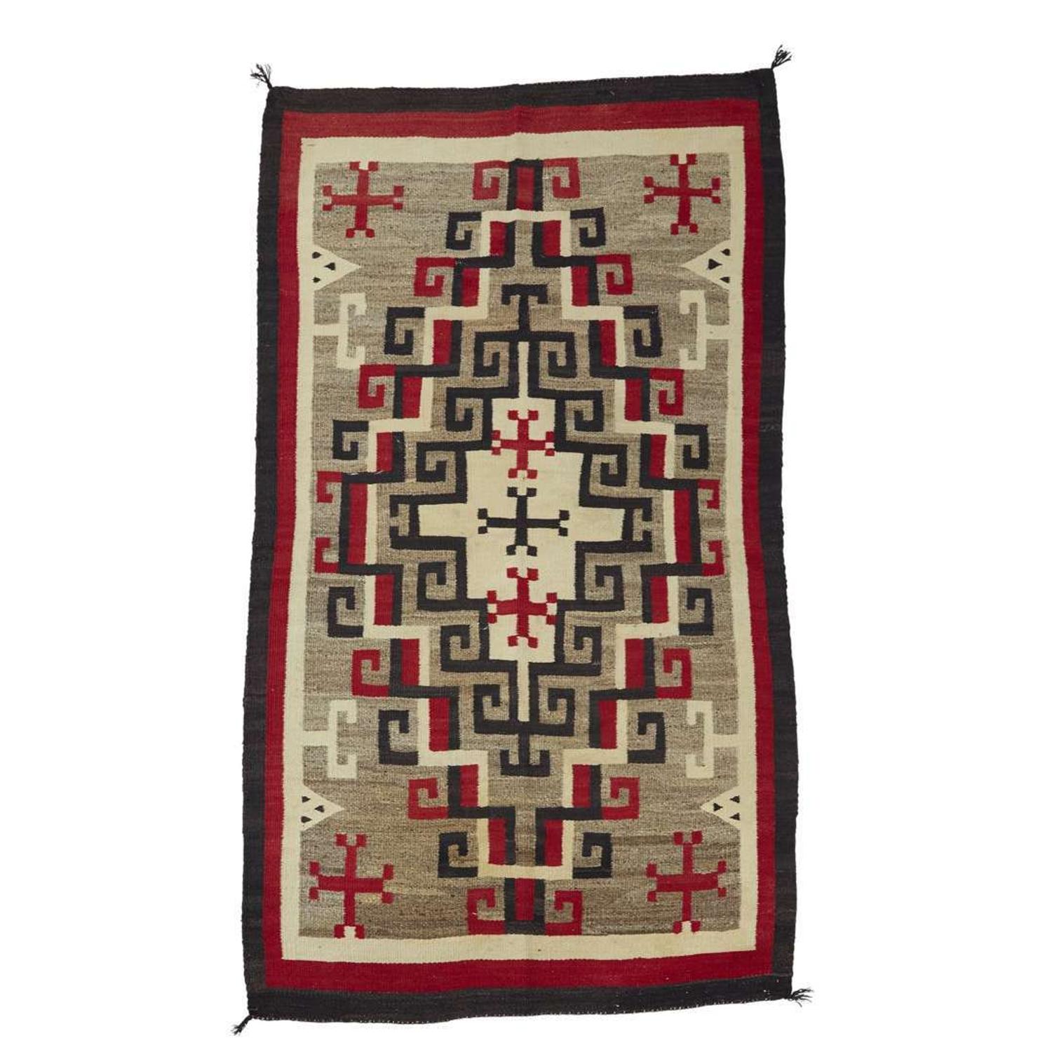 Navajo plate rug Probably C. N. Cotton, circa 1900-1910