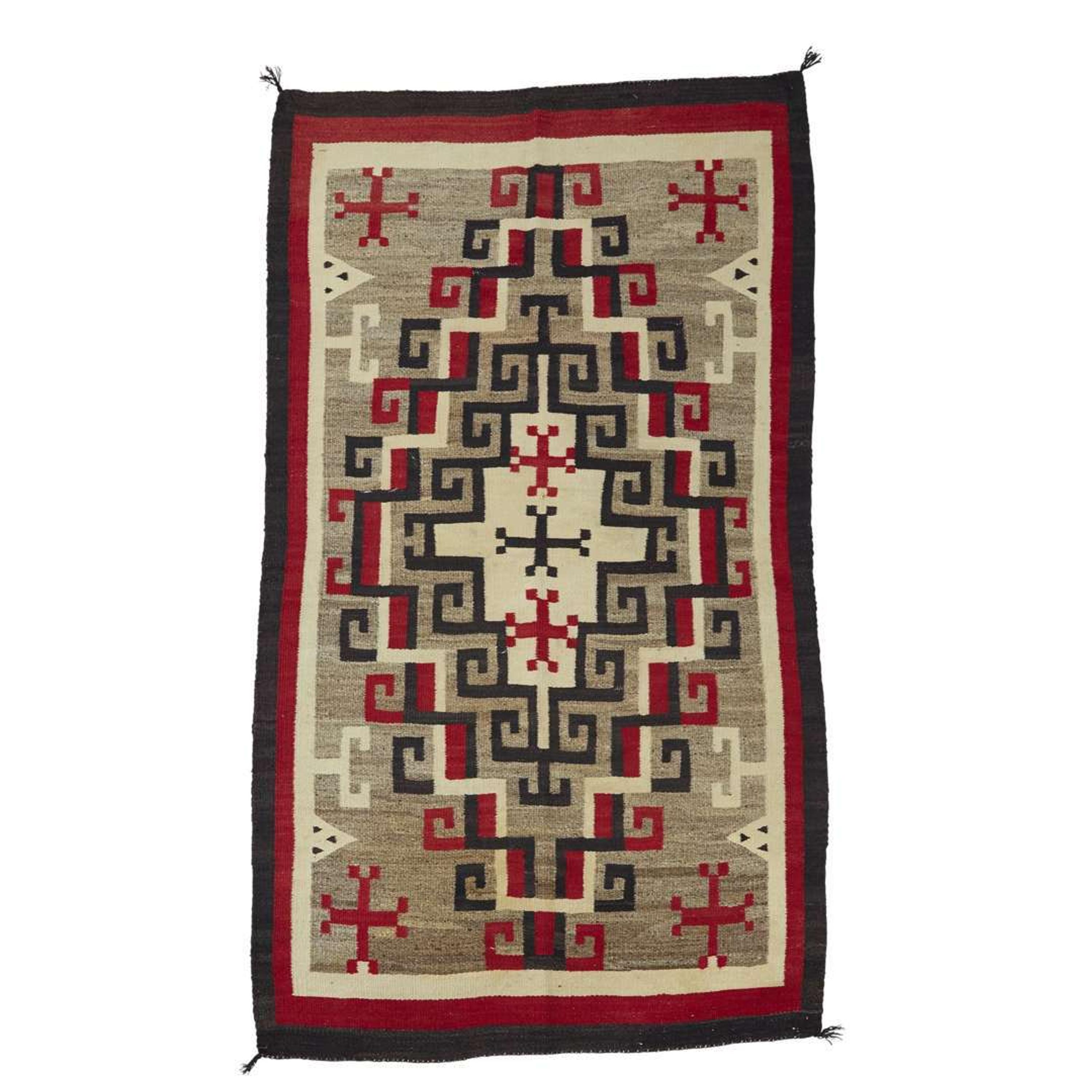 Navajo plate rug Probably C. N. Cotton, circa 1900-1910