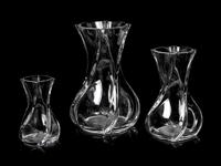 Three Baccarat Serpentine Vases