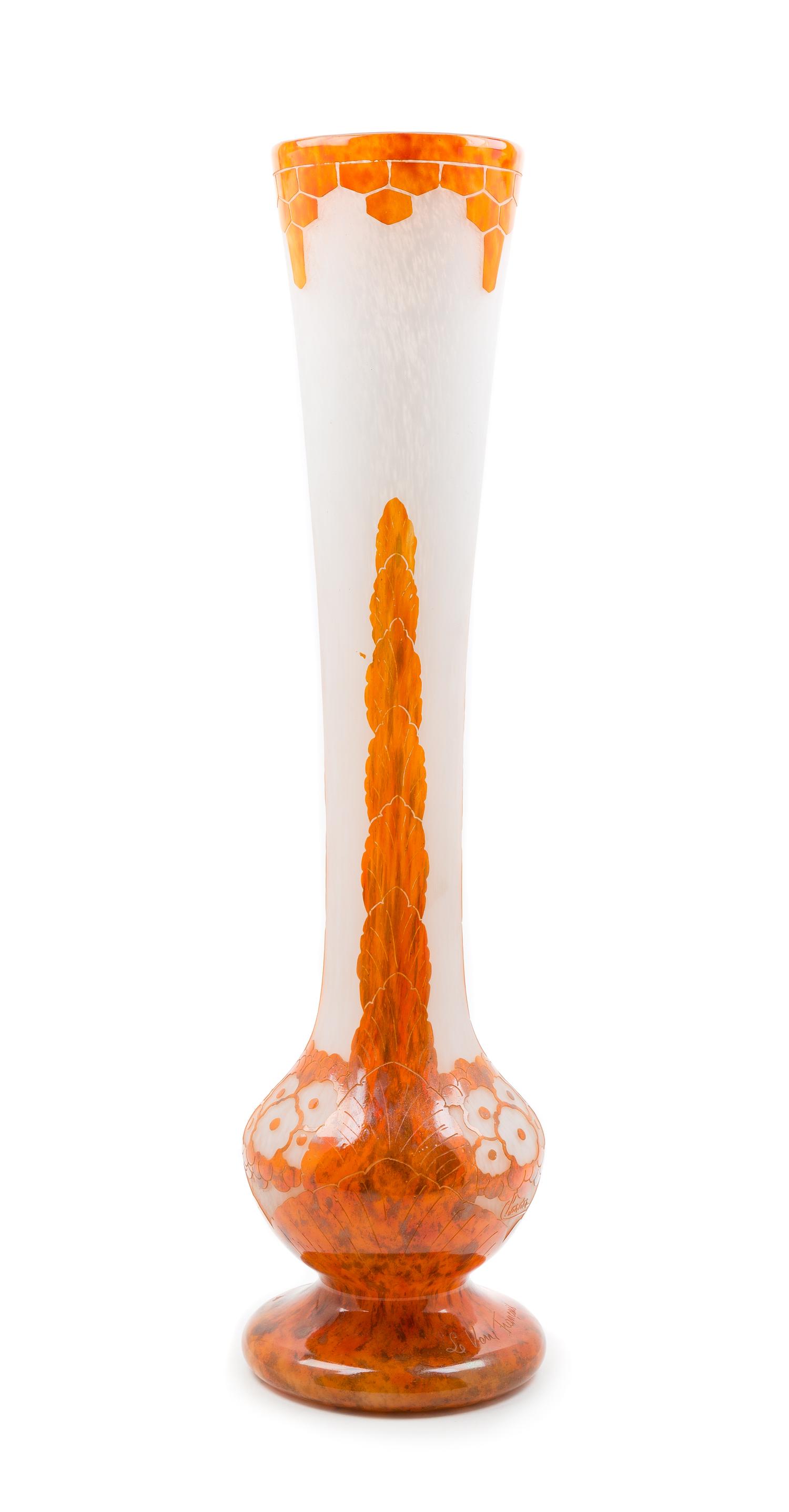 Charles Schneider (French, 1881-1953), Schneider Glassworks, France, a large Le Verre Francais vase, 1918-1932