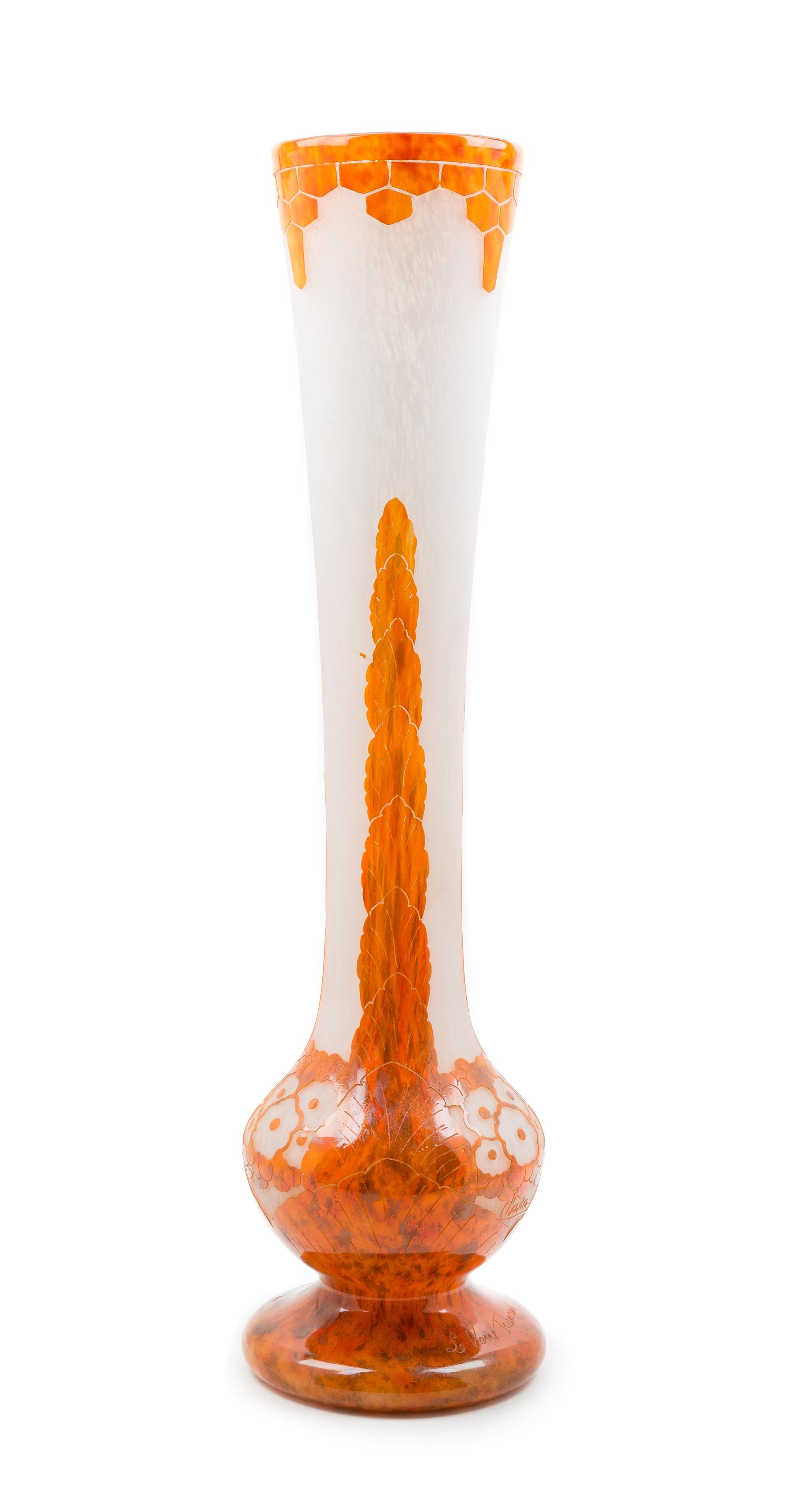 Charles Schneider (French, 1881-1953), Schneider Glassworks, France, a large Le Verre Francais vase, 1918-1932