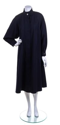 A Louis Feraud Navy Swing Coat, Size 40.