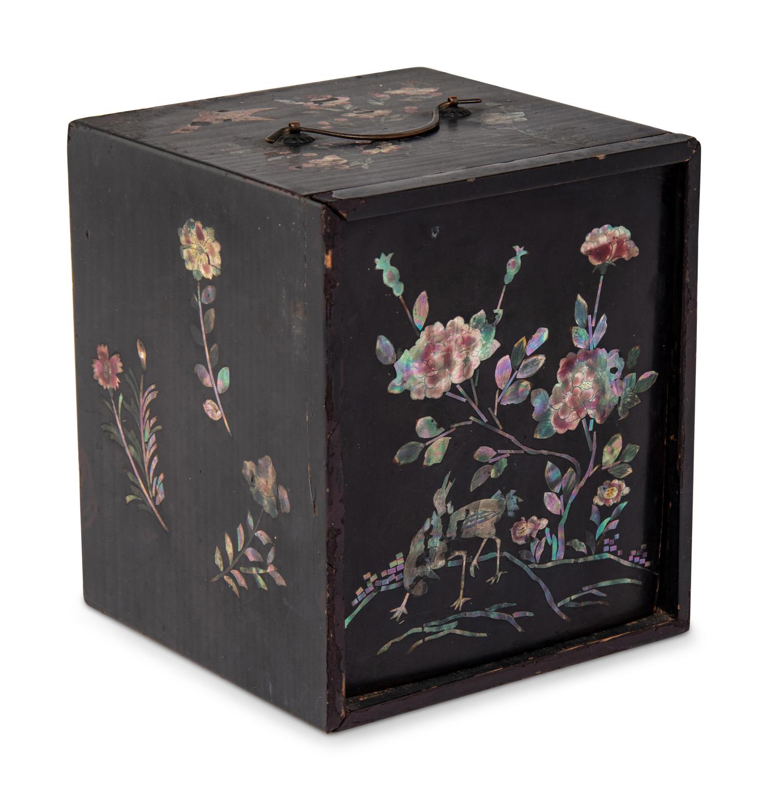 Two Chinese Lacquered Stationary Chests