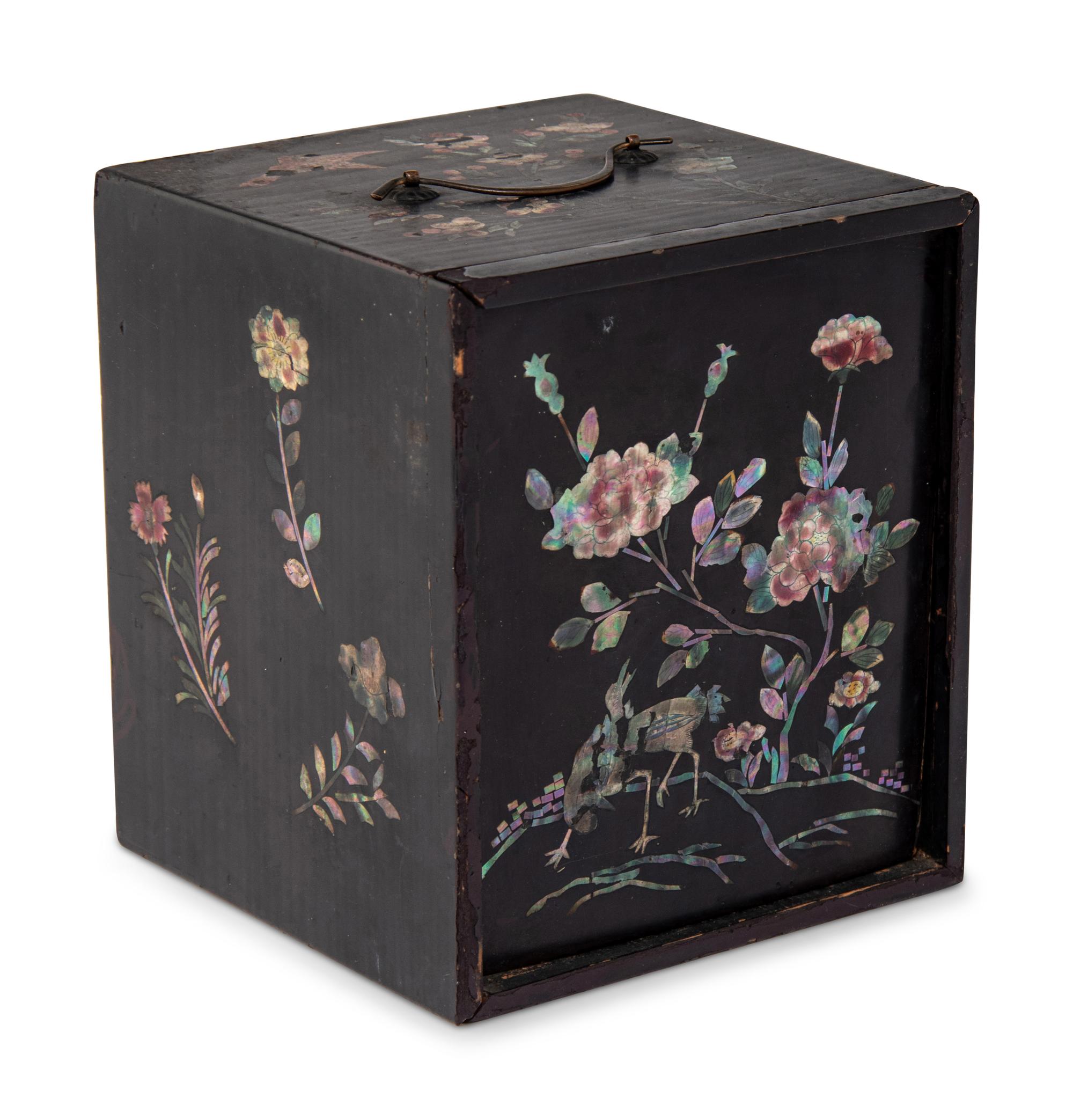 Two Chinese Lacquered Stationary Chests