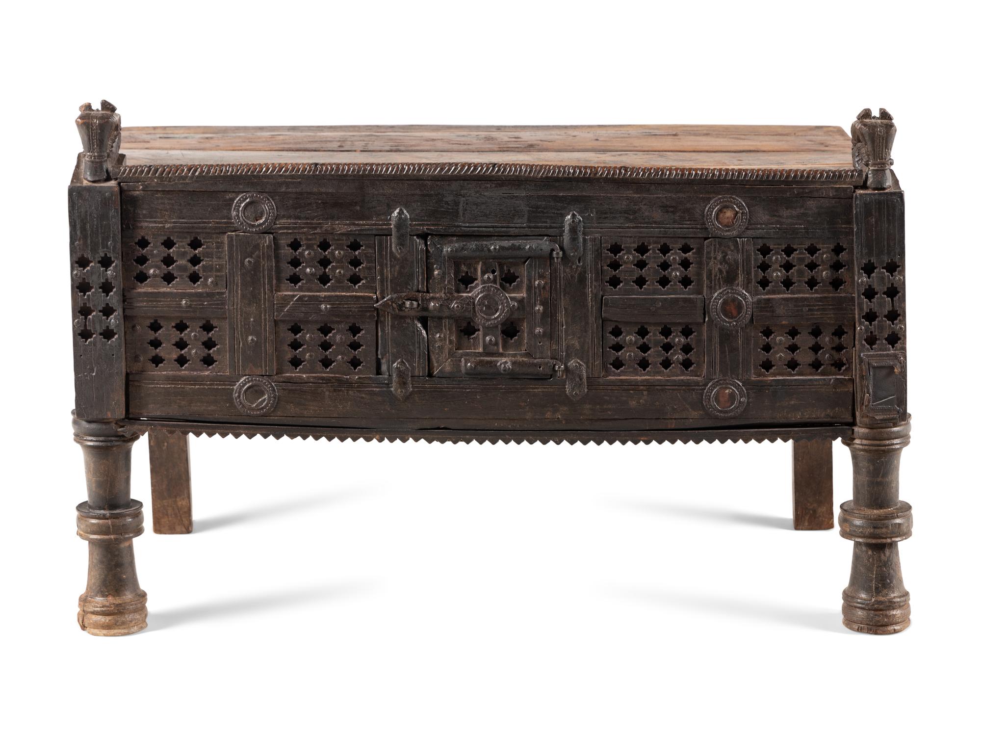 A Himalayan Carved Wedding Chest