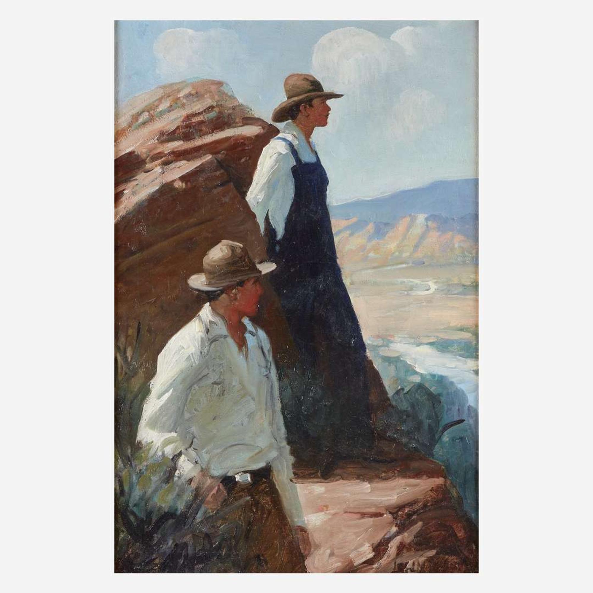 Frank Tenney Johnson (American, 1874–1939) Shadow of the Ledge